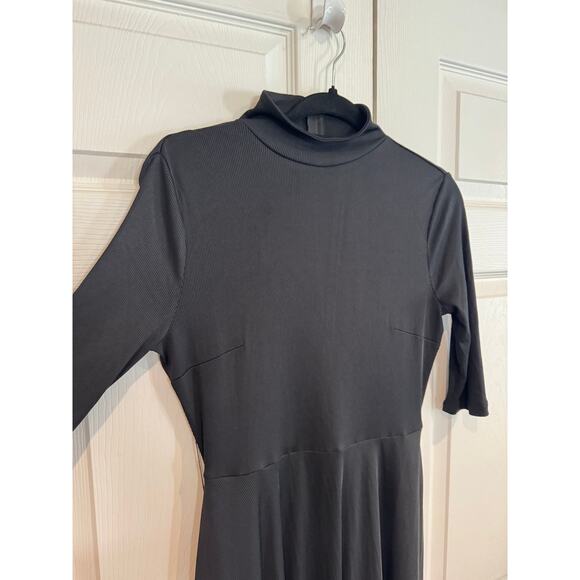 New Unique Vintage 50s Black Turtleneck Fit & Flare Retro Mod Dress Sm - Picture 8 of 8